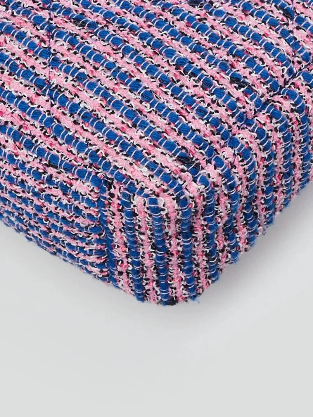 Chanel Blue/Pink Quilted Tweed Medium Chanel 19 Bag